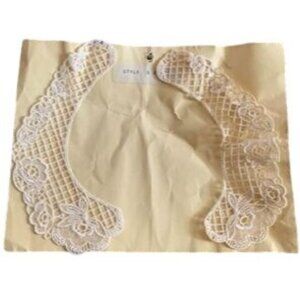 Lace Collar Trim Embroidered Floral Cream Accessory Decoration Clothing